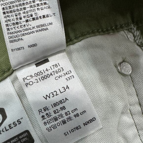 Levis 514 Straight Fit Pants Men's 32x34 Green Stretch Twill Straight Leg NEW - Picture 4 of 12